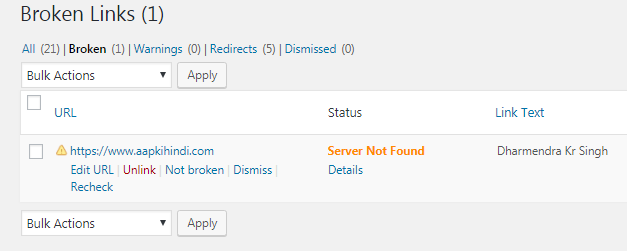WordPress Me Broken Link Fix Kaise Kare