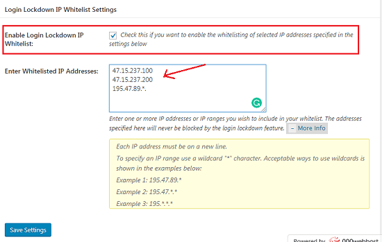 All In One WP Security & Firewall Plugin Settings