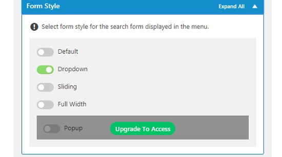 How to add WordPress search toggle in WordPress Nav menu