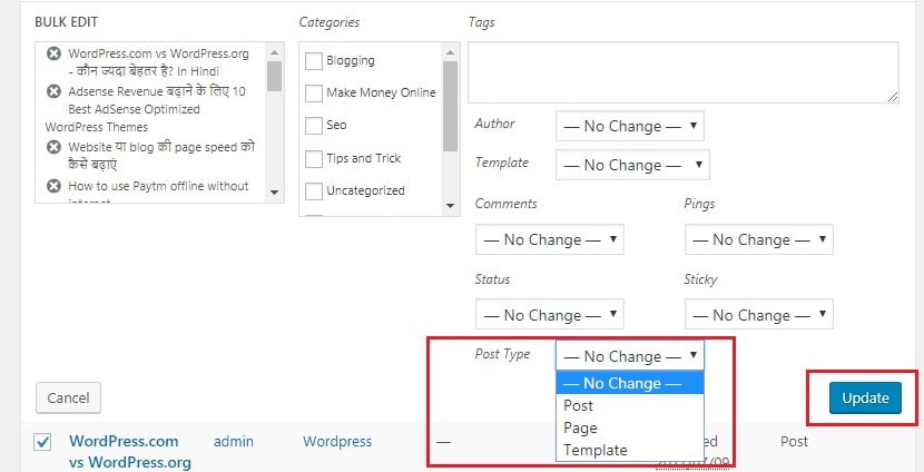 WordPress Page Ko Post ya Vice-versa Change Kaise Kare