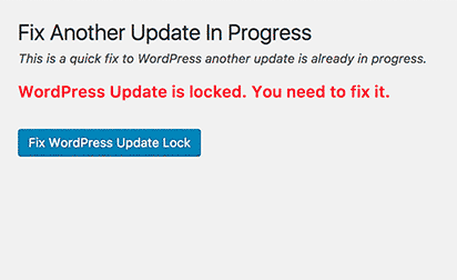 How to Fix ‘Another Update in Process’ Error in WordPress hindi