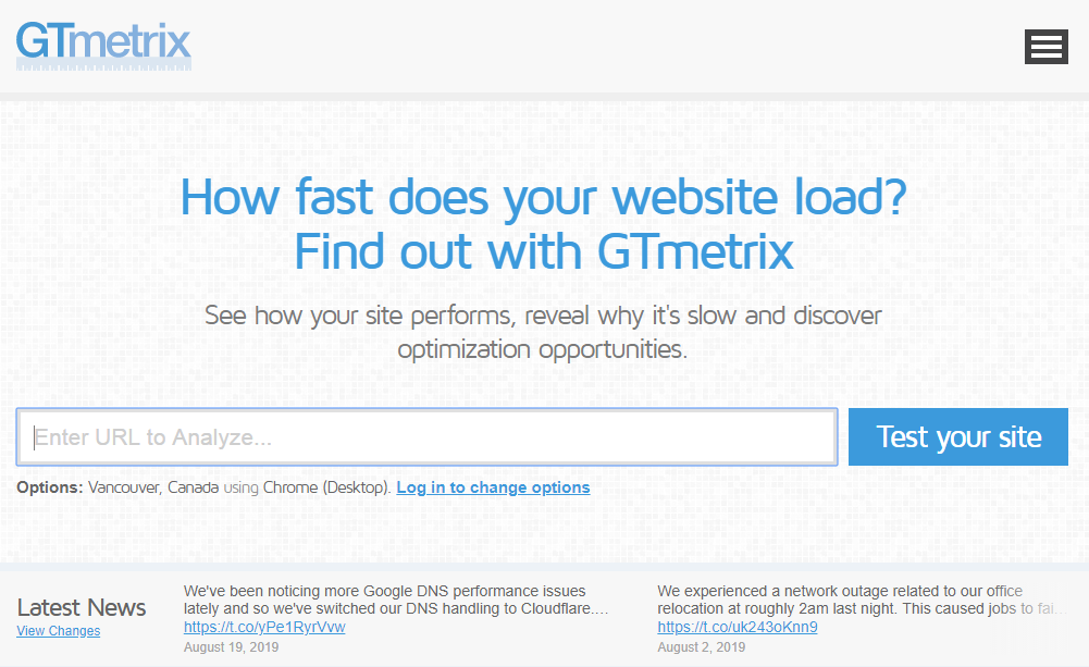 Website Speed Test Tools