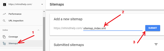 Sitemap ko Google Search Console me Submit kaise kare
