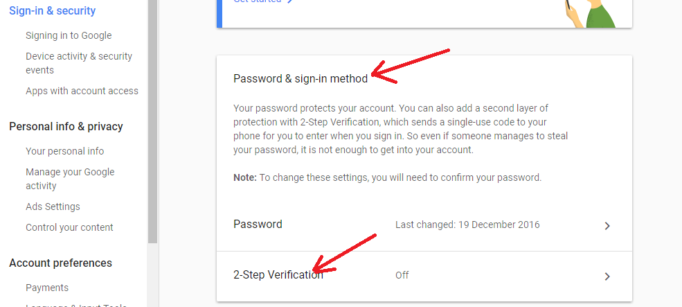 Gmail Me Two-Step Verification Enable Kaise Kare