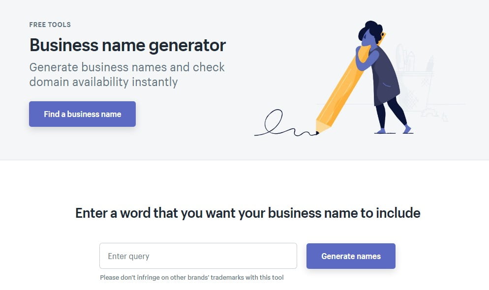 Shopifys Business Name Generator