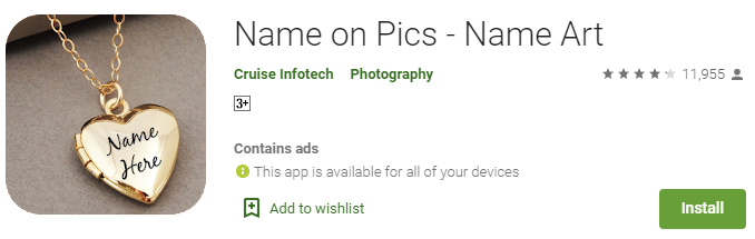 photo par name likhne wala app download