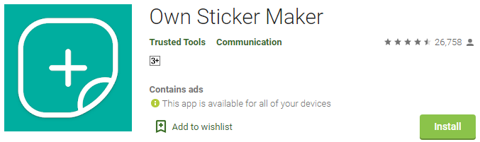 WhatsApp Stickers बनाने वाला ऐप