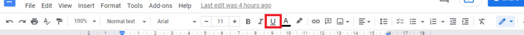 Google Docs me text Underline, Strikethrough Highlight kaise kare