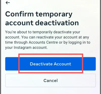 Instagram Account Deactivate Kaise Kare
